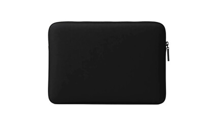 Black laptop sleeve isolated on transparent background