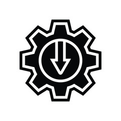 easy installation glyph icon vector illustration