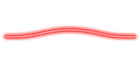Wavy Red Neon Light Against White Background Abstract Glowing Line