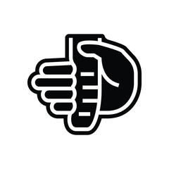 ergonomic handle glyph icon vector illustration