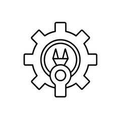 Obraz premium electrical maintenance gear icon
