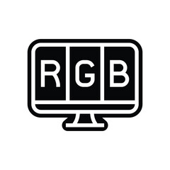 led display glyph icon vector illustration