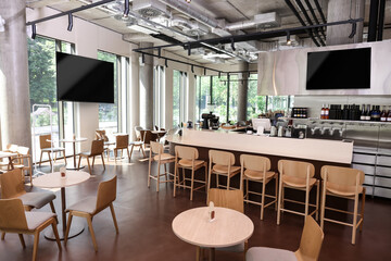 TV sets for event broadcasting in bar