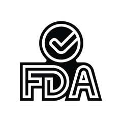 fda approved glyph icon vector illustration