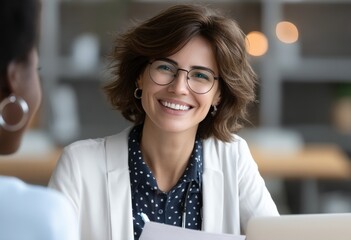A senior doctor consults with a patient and writes a prescription, diagnosis, or checkup at the hospital, where a mature female person, a medical or healthcare surgeon, fills out paperwork or life