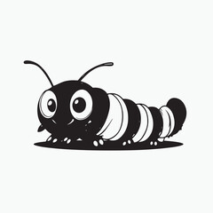 vector illustration of cartoon insects