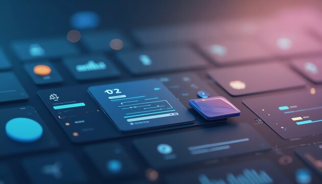 Abstract interface design with data visualizations