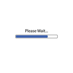 Please Wait Text simple design