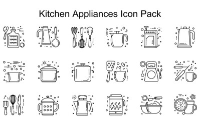 Fototapeta premium Kitchen Appliance Icons
