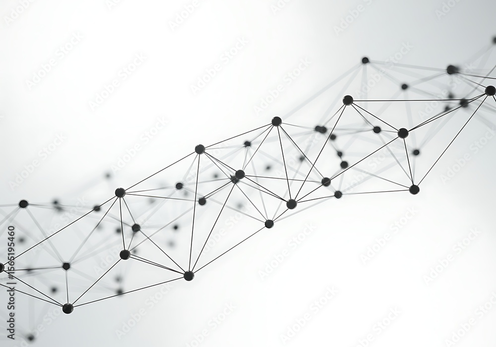 Aufkleber a complex network of connected lines and nodes is displayed