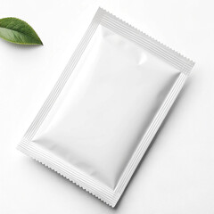 Blank Sachet Packet Mockup on White Background