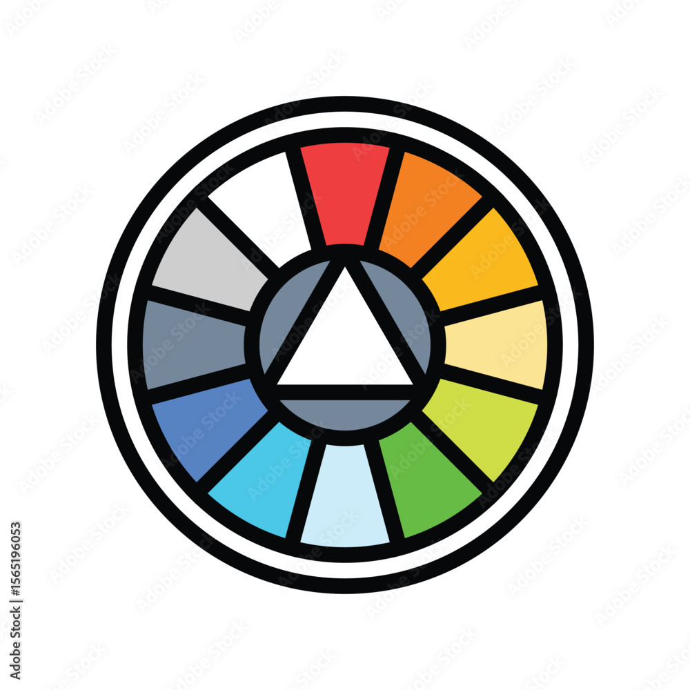 Poster multi color option color icon vector illustration