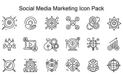 Fototapeta premium Social Media Marketing Icons