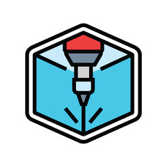 custom engravable color icon vector illustration