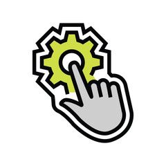 Fototapeta premium simple controls color icon vector illustration