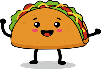 Cartoon Sandwich Character with Funny Face in Vector Food Illustration