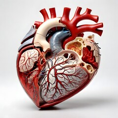 Anatomical Diagram of Human Heart Cross-Section in 4K