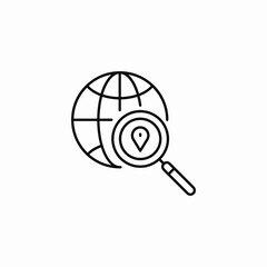 global location search icon sign vector