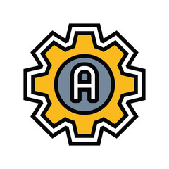 auto adjust feature color icon vector illustration