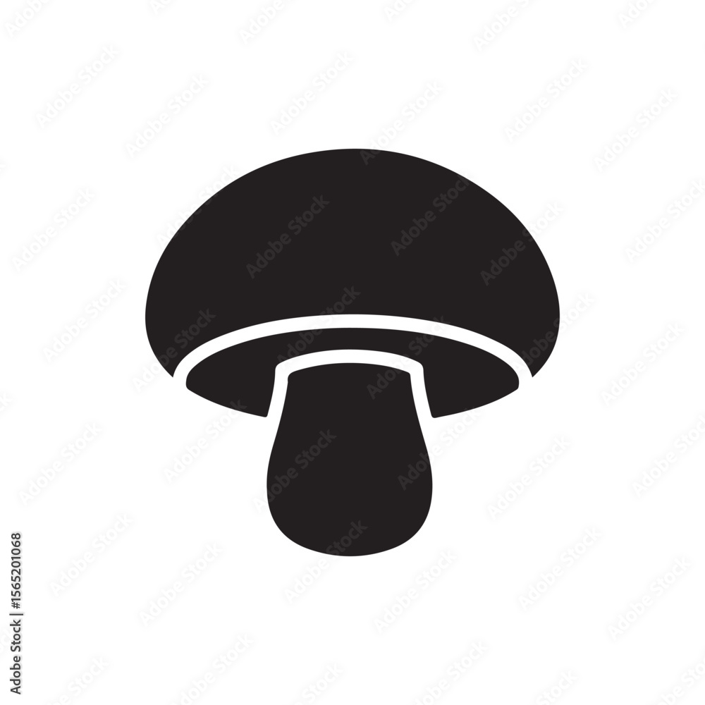 Poster mushroom icon for apps and web ui designs. simple isolated graphics