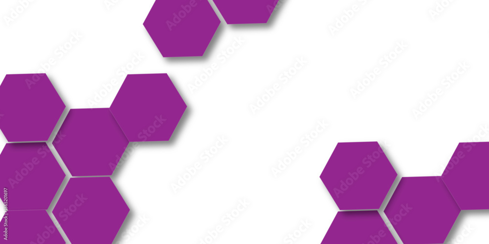 Poster purple hexagon 3d background texture. modern abstract polygonal pattern. honeycomb vector illustrati