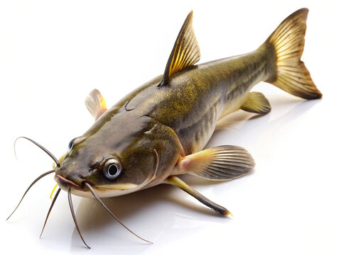 Freshwater Catfish: High-Resolution Studio Shot, Detailed Texture, Neutral Background