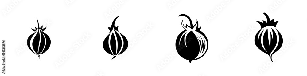 Poster silhouette pictogram icons set showcasing various seed forms in black and white design suitable for 