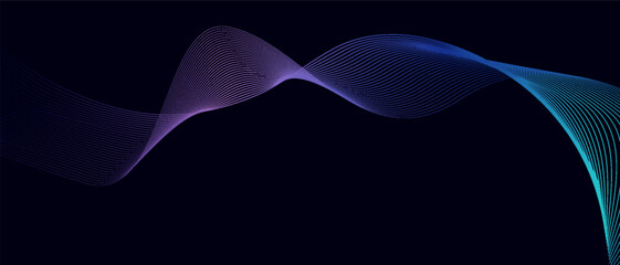 Blue Purple Wavy Lines Background