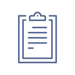 Checklist icon, minimal clipboard symbol representing task management, planning process, work list, productivity control and organized workflow tracking flat vector illustration.