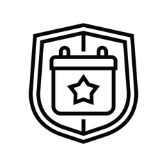 lifetime warranty line icon vector illustration