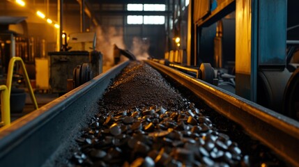 Conveyor belt with hot rubber compounds, ready for tire forming
