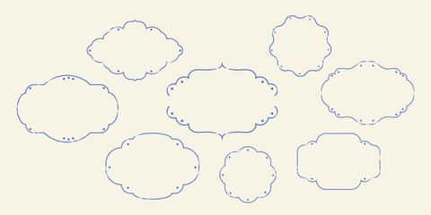 Set Vintage frame. Calligraphic design elements.