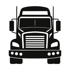 Red and yellow dump truck with trailer vector illustration on white background