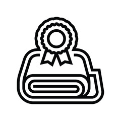 premium quality fabric line icon vector illustration