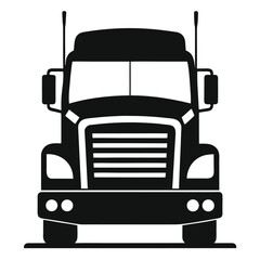 Yellow cargo truck vector illustration isolated on white background