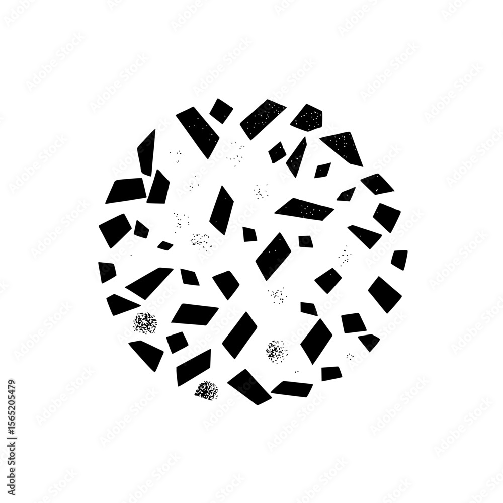 Poster silhouette pictogram collection with abstract shapes and patterns suitable for various design applic