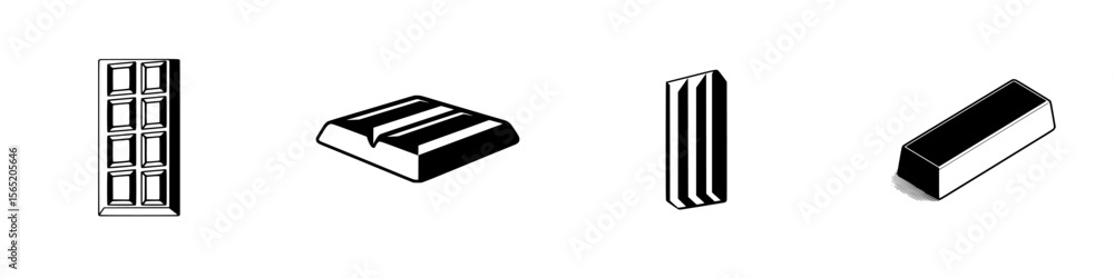 Poster silhouette pictograms of various shapes and objects arranged in a creative layout showcasing versati