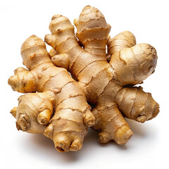 Fresh Organic Ginger Root: High-Resolution Studio Shot, Vibrant Warm Tones, Culinary and Wellness Imagery