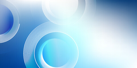 Futuristic Blue Abstract Background with Circular Line Patterns. Modern trendy design in Vector Illustration