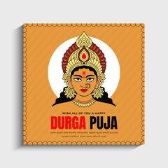 Happy Durga Puja Social Media Instagram Post Banner Template