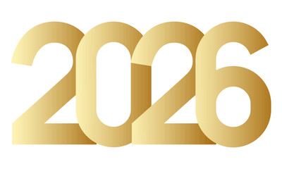 Vector elements of 2026 New Year numbers
