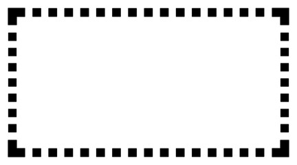 太点線フレーム黒