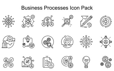 Fototapeta premium Business Processes Icon Pack