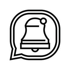 smart notifications line icon vector illustration