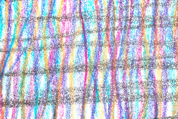 Obraz premium Crayon wiggly drawing lines in different colours on white background