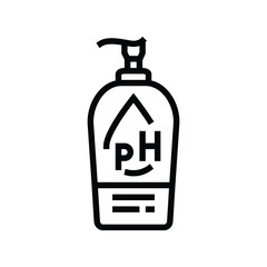 liquid soap ph balance symbol line icon vector illustration