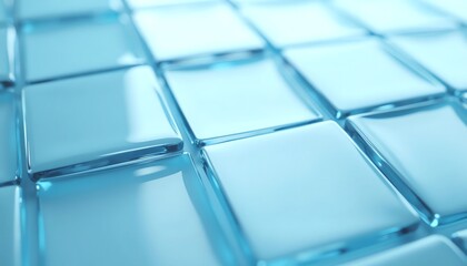 Blue square tiles background pattern