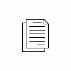 stack of documents icon sign vector