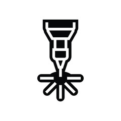 personalized engraving option glyph icon vector illustration