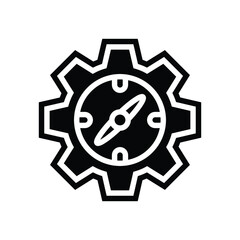 intuitive setup glyph icon vector illustration
